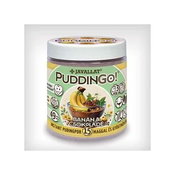 Javallat PuddinGo! Banán és Csokoládé ízű instant pudingpor 300 g