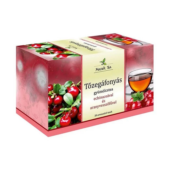 Mecsek Tea Tőzegáfonyás gyümölcstea echinaceával és aranyvesszőfűvel 20 x 2 g