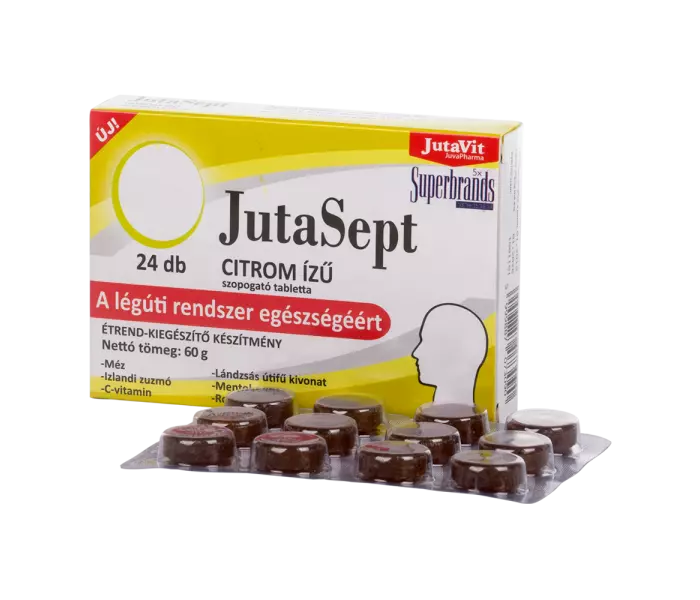 Jutavit JutaSept Citrom ízű szopogató tabletta 24x